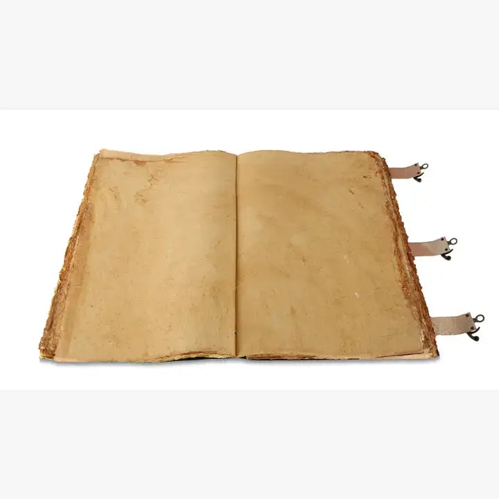 Tuzech Leather - Book of Spell LeatherBound Huge Journal Grimoire Print Diary: 22" Inch / Green Lady
