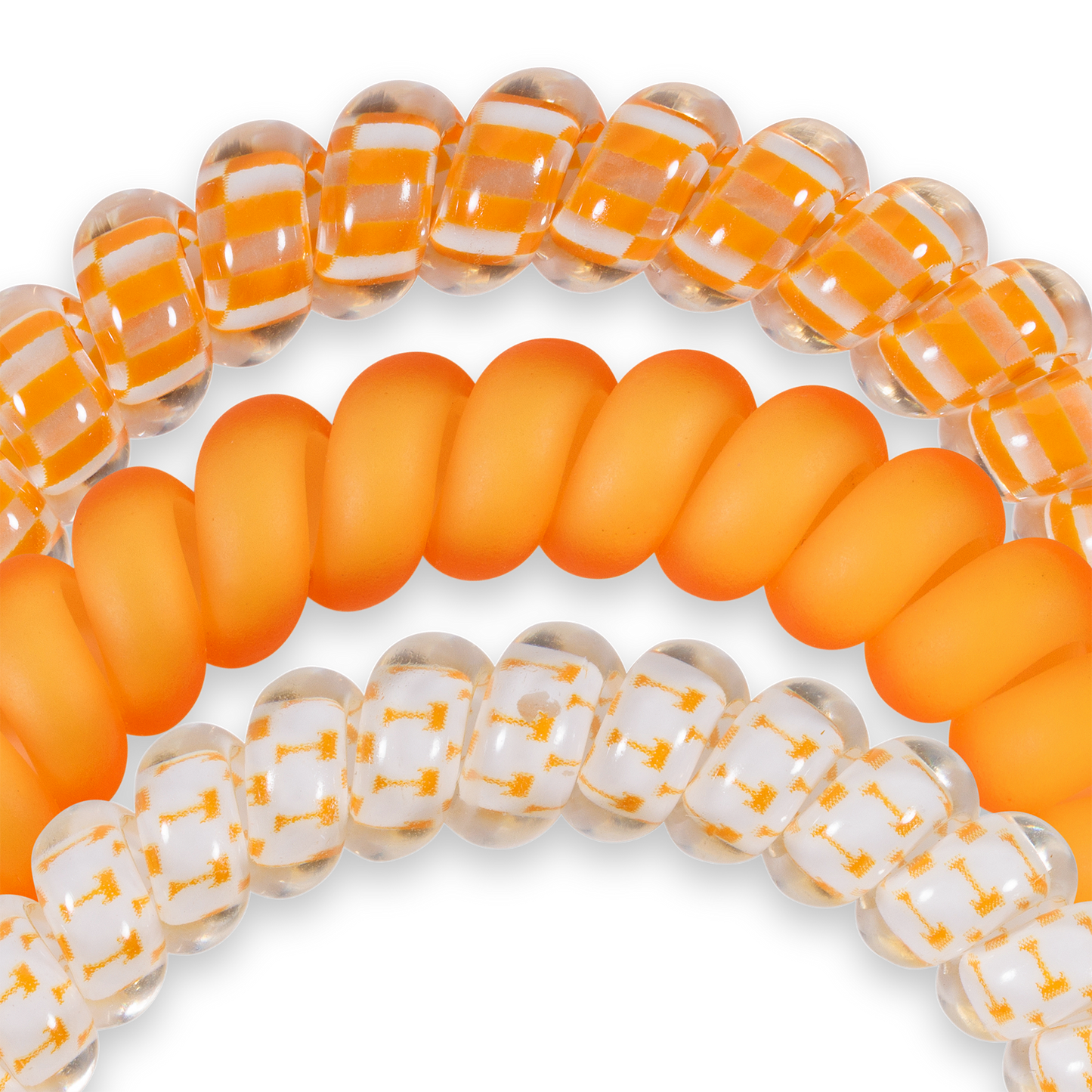 TELETIES - Spiral Hair Coils | Small | Go Vols! Hair Ties
