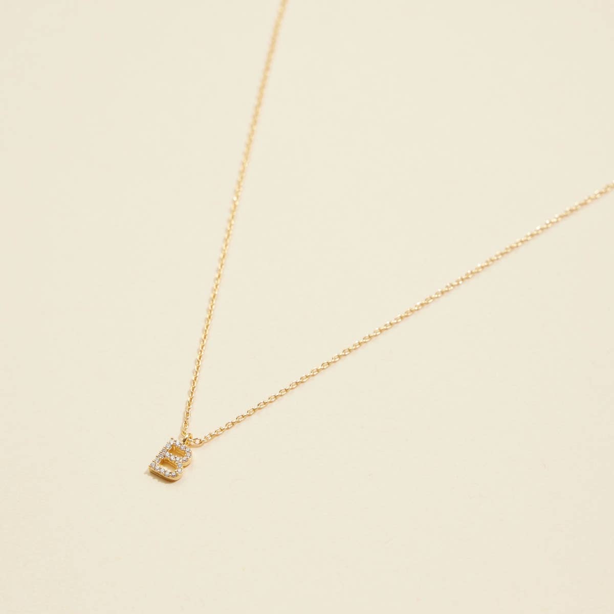 Lilla Haven - 12 Pack of Cubic Zirconia Initial Gold Dipped Necklaces: White Gold Assorted / One / 4DN18021