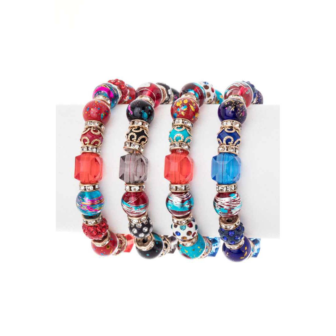 Artini Accessories - Bead Set - Black, Blue, Multi, Red