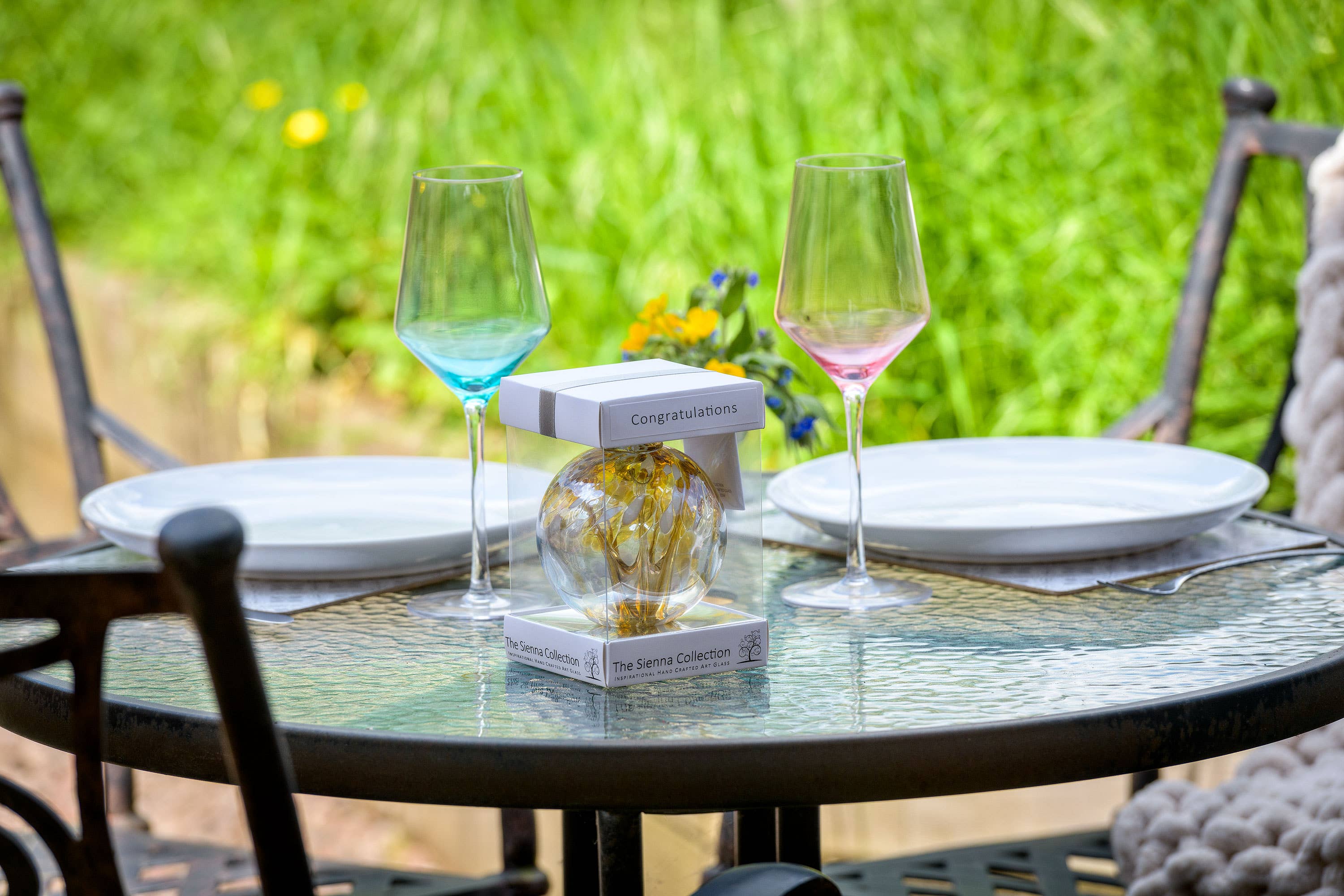 Sienna Glass - 10cm Spirit Ball - Congratulations - Thumbnail 5