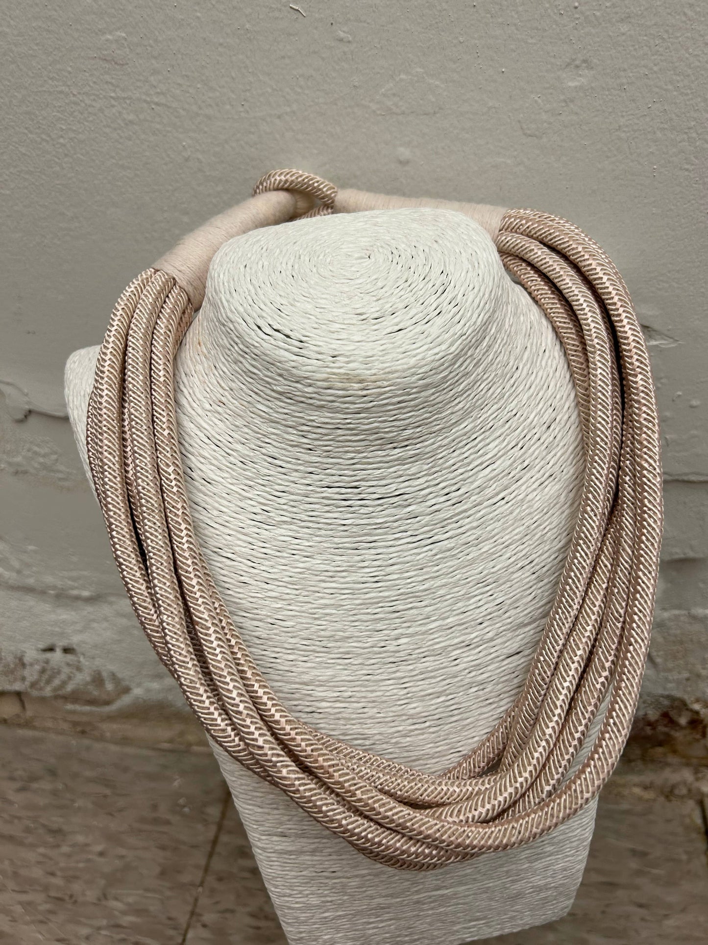 TWO FORTY TWO - "Original" Slub 8-Strand Necklace (ecru)