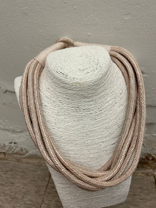 TWO FORTY TWO - "Original" Slub 8-Strand Necklace (ecru)