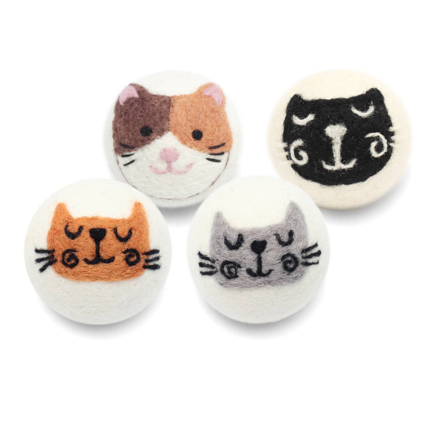 Ethical Global - Cats: Eco Wool Dryer Balls Fair-Trade: Calico Cat
