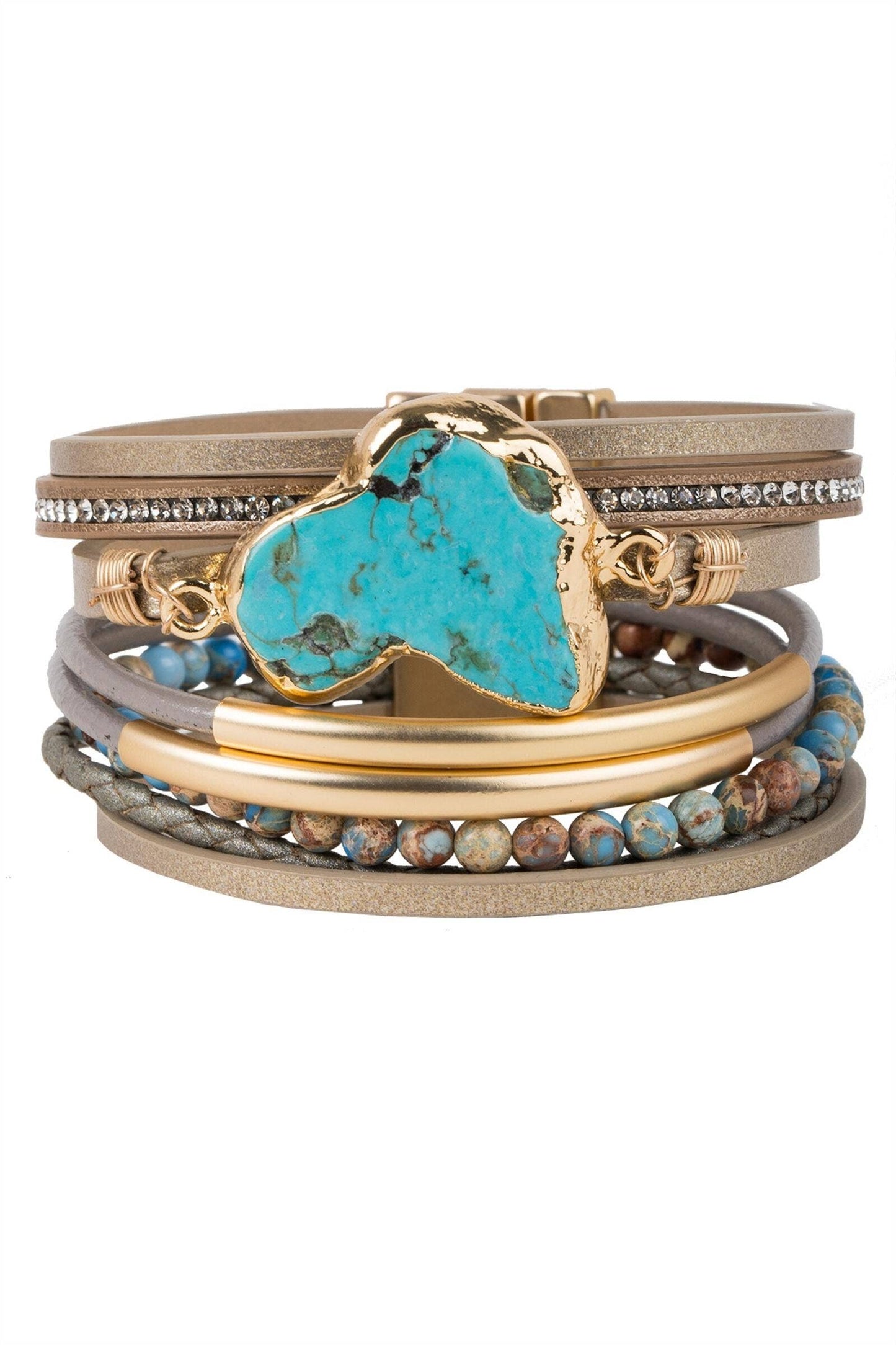 SAACHI - Soraya Natural Turquoise Stone Bracelet