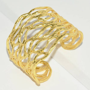 KARINE SULTAN - Openwork Cuff: Gold