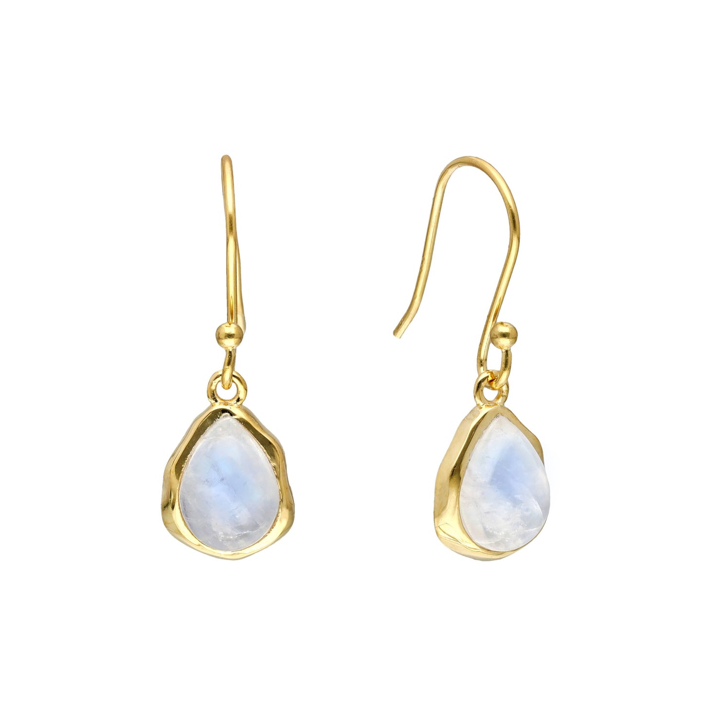 Tiramisu - Gold Plated Over Silver Moonstone Dangle Earring RLE25180
