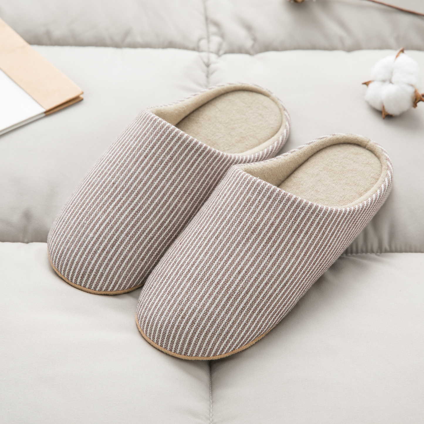 DrifWoo - Women Quiet House Slippers,Family Unisex Shoe LJ001: Tan / M (Size7.5-8)