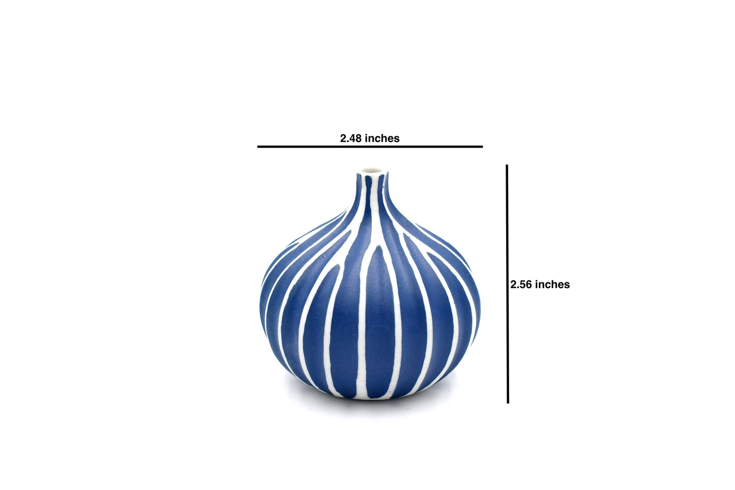 Art Floral Trading LLC - 192BL6 CONGO TINY S-Handcrafted Porcelain Bud Vase