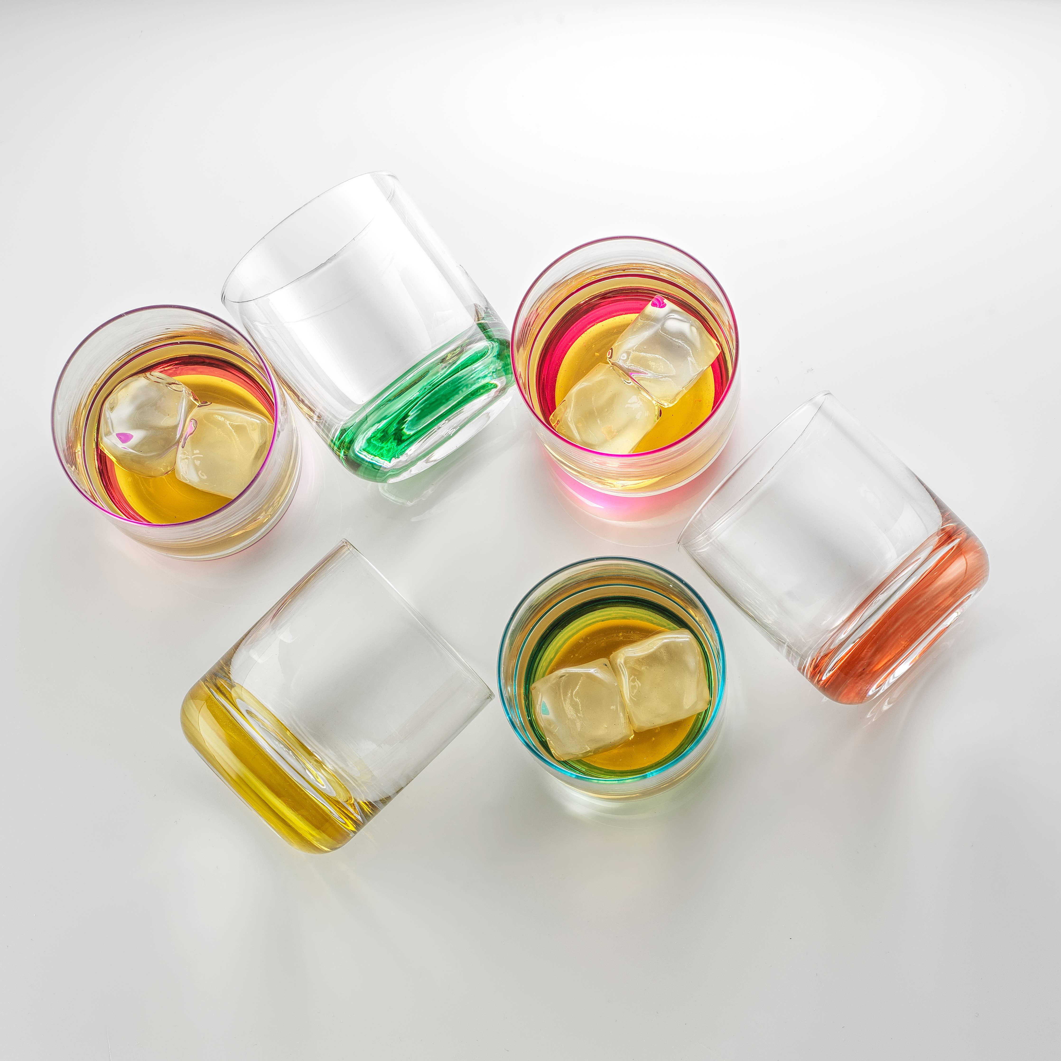Hue Colored Whiskey Tumbler Glasses - Thumbnail 2