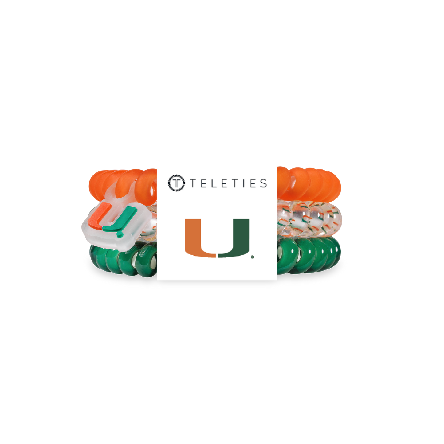 TELETIES - Spiral Hair Coils | Small | Go Canes! Hair Ties