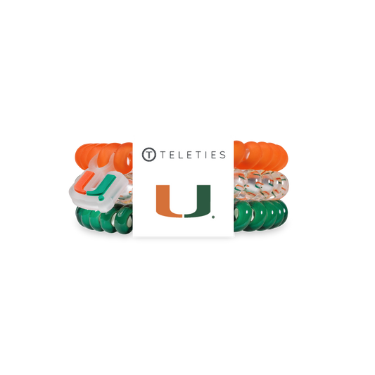 TELETIES - Spiral Hair Coils | Small | Go Canes! Hair Ties