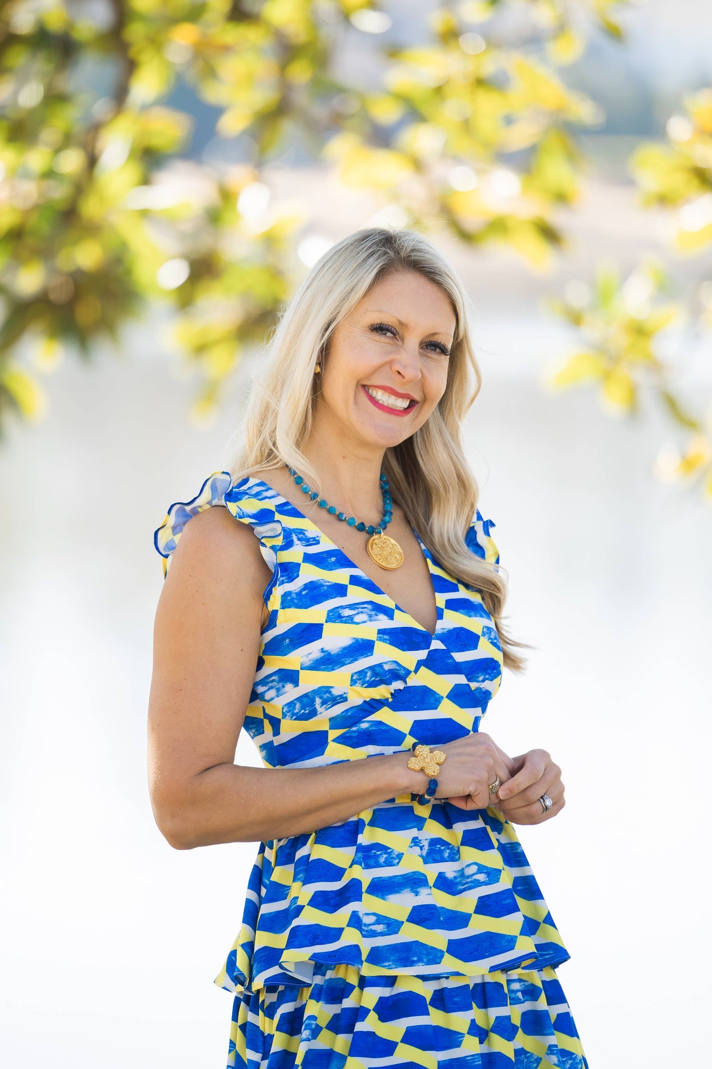 Hidden Truth Jewelry - Blue African Glass with Andrea Cross