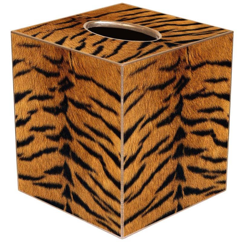 Marye-Kelley - TB2802 Tiger Stripe Tissue Box Cover: Paper Mache
