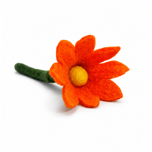 BNB Crafts Inc. - Small Sharp Design Colorful Stick Flower: Orange
