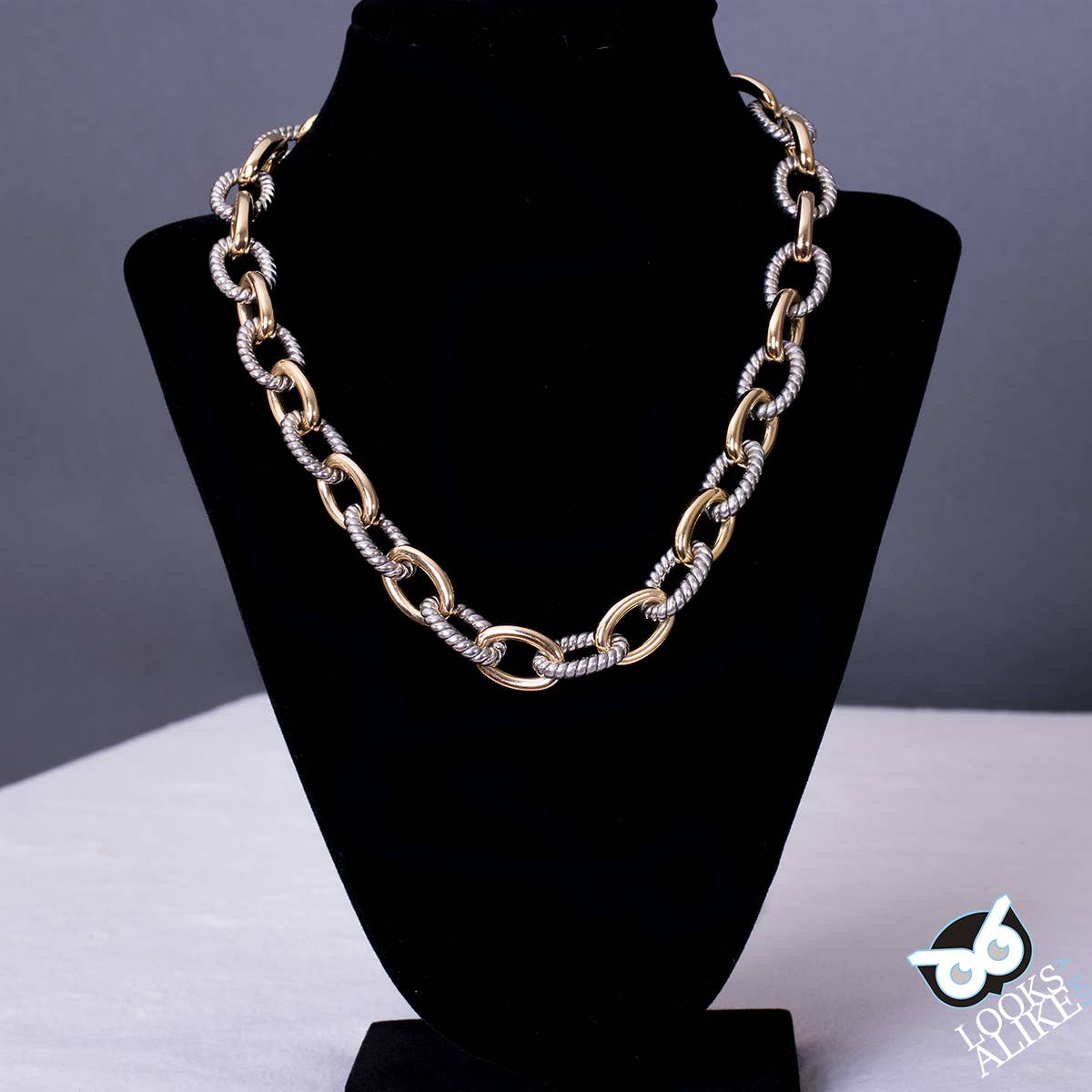 My Best Kept Jewelry - Two Tone Link Toggle Necklace