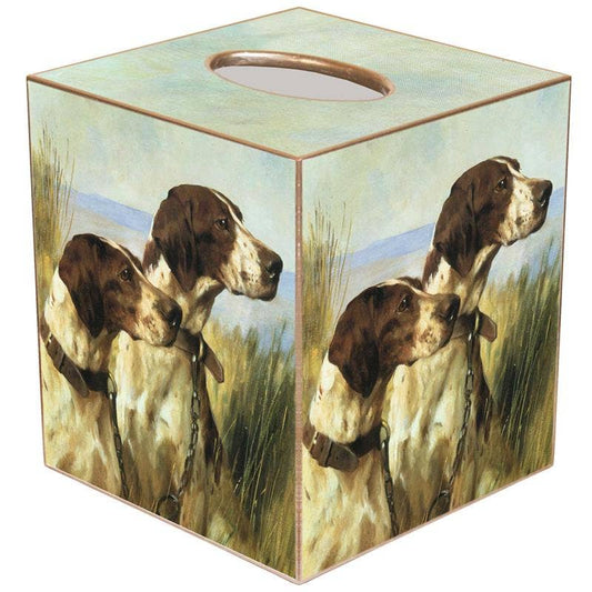 Marye-Kelley - Pointers Tissue Box Cover: Paper Mache