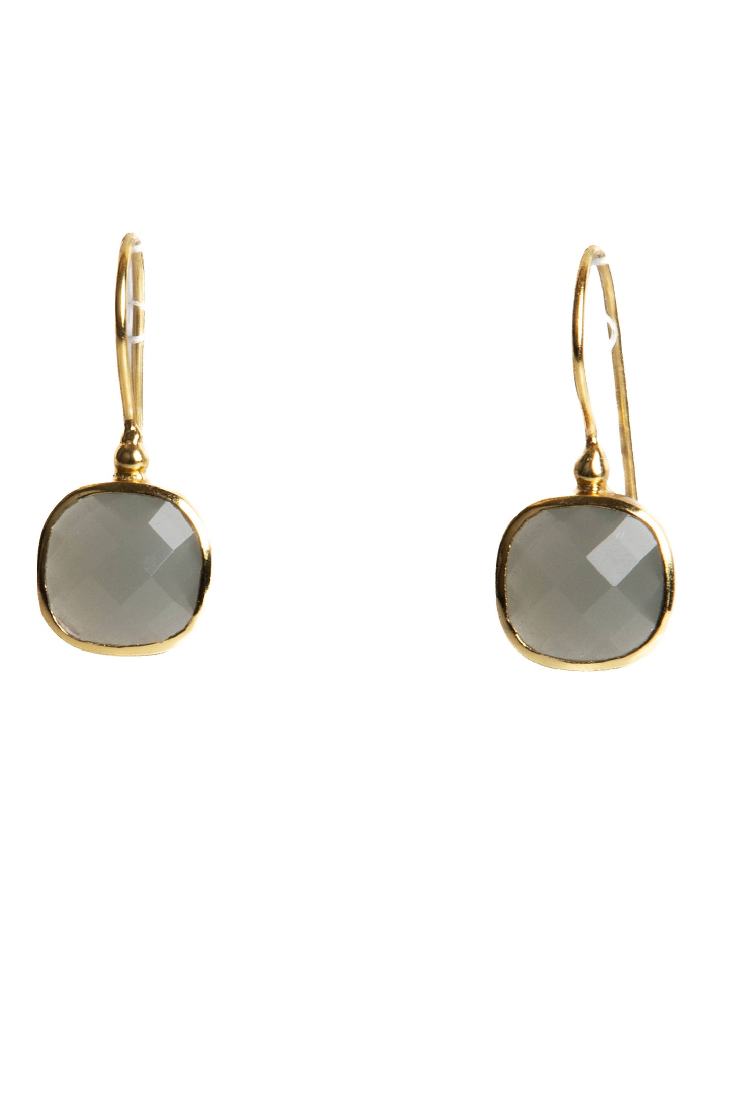 SAACHI - Cushion Cut Gemstone Earrings: GREEN
