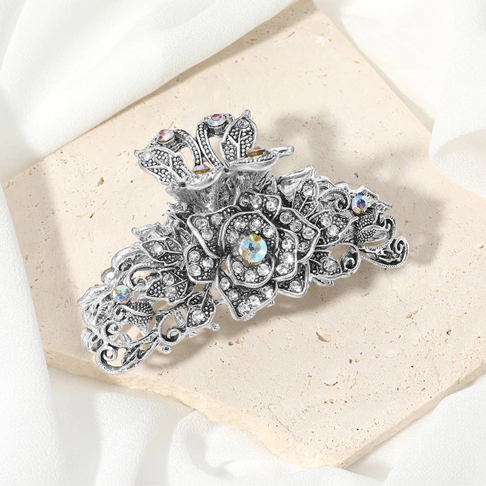 Sensibling Corp. - Stone Paved Rose Vine Hair Claw Clip: Brown