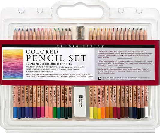Peter Pauper Press - Studio Series Colored Pencil Set (Set of 30)