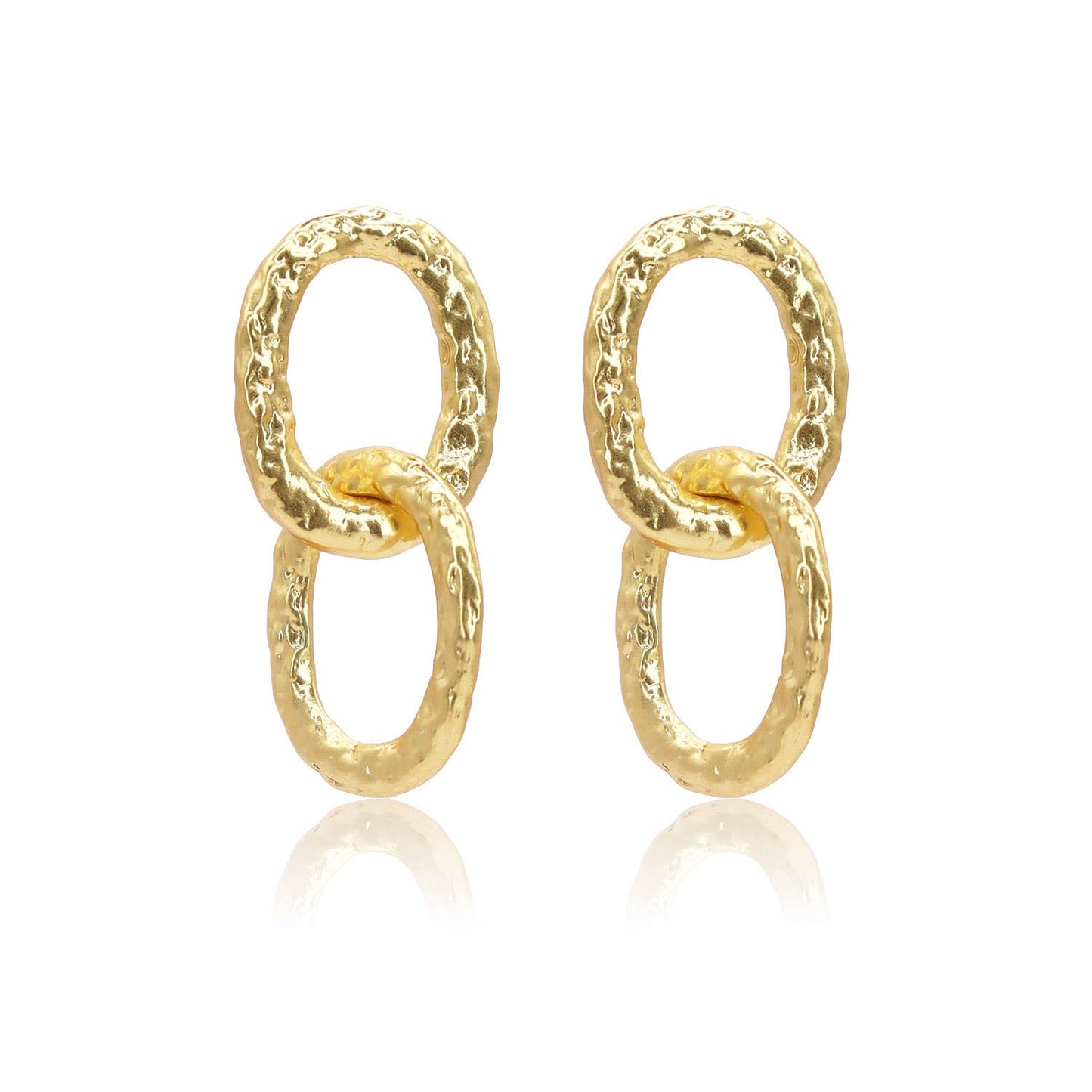 KARINE SULTAN - Hammered Links Earrings