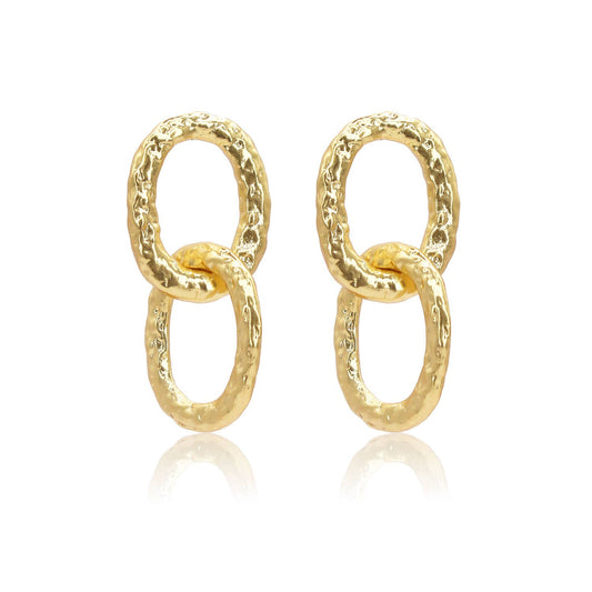 KARINE SULTAN - Hammered Links Earrings