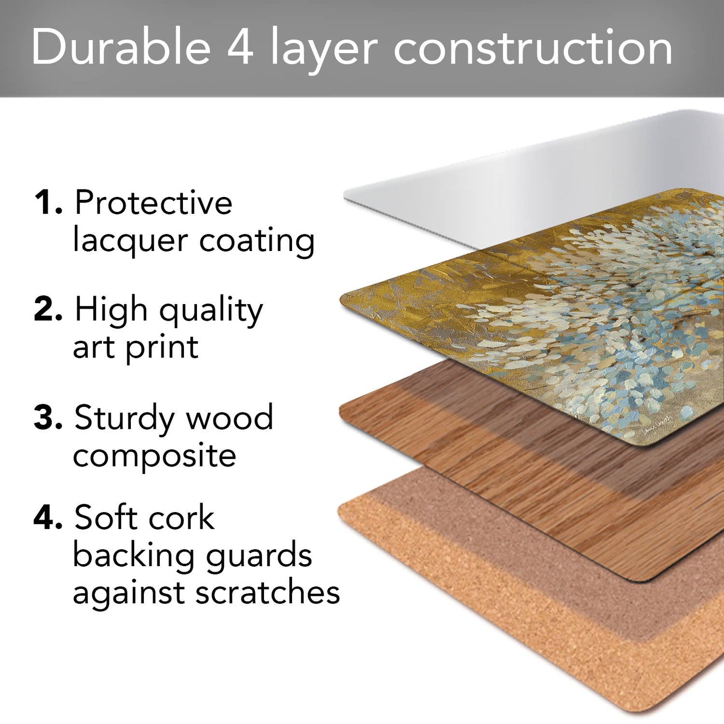 CounterArt/Highland Home/Thirstystone/CoasterStone - Cala Home A Thousand Lifetimes Decorative Hardboard Placemat