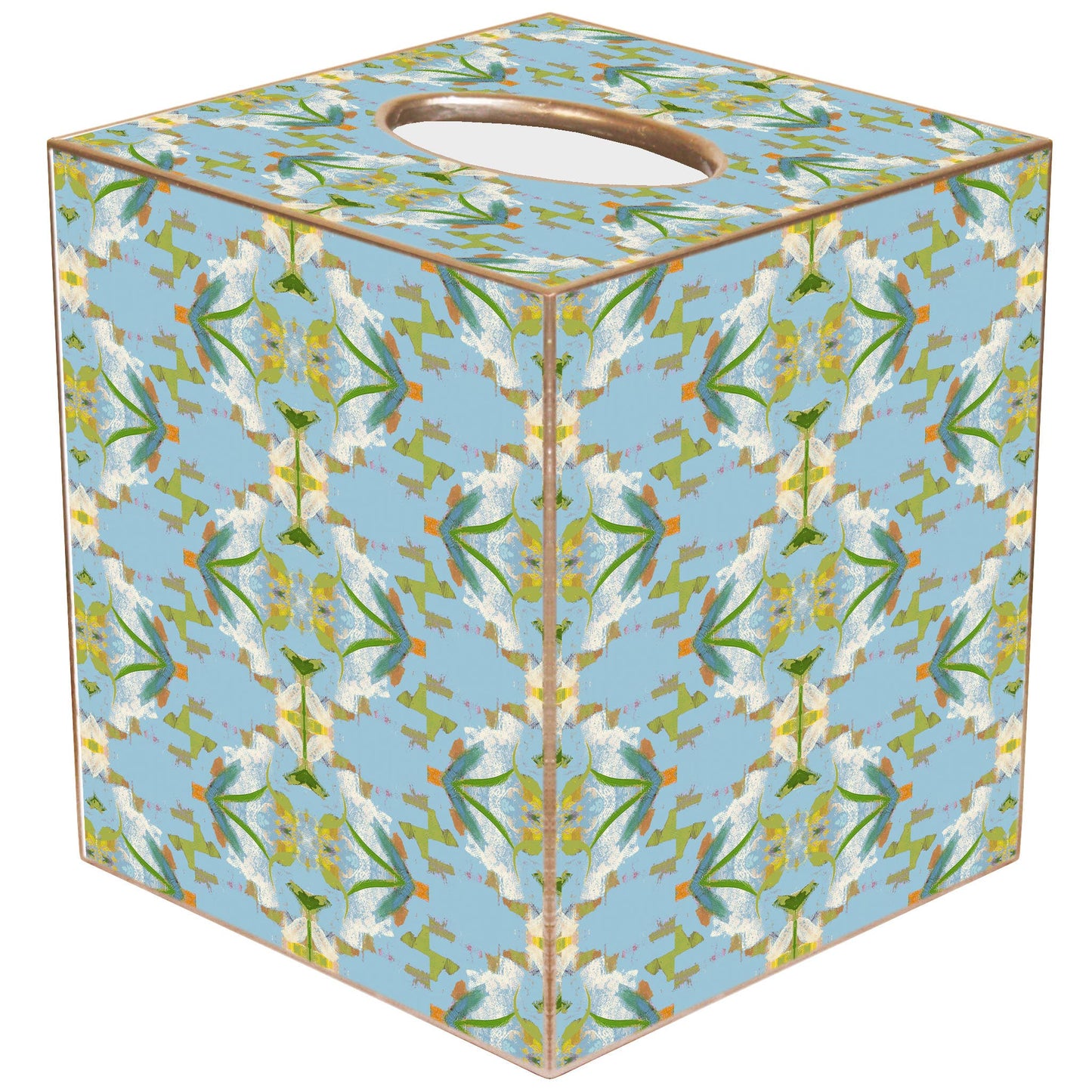 Marye-Kelley - English Garden Blue Tissue Box by Laura Park: Paper Mache