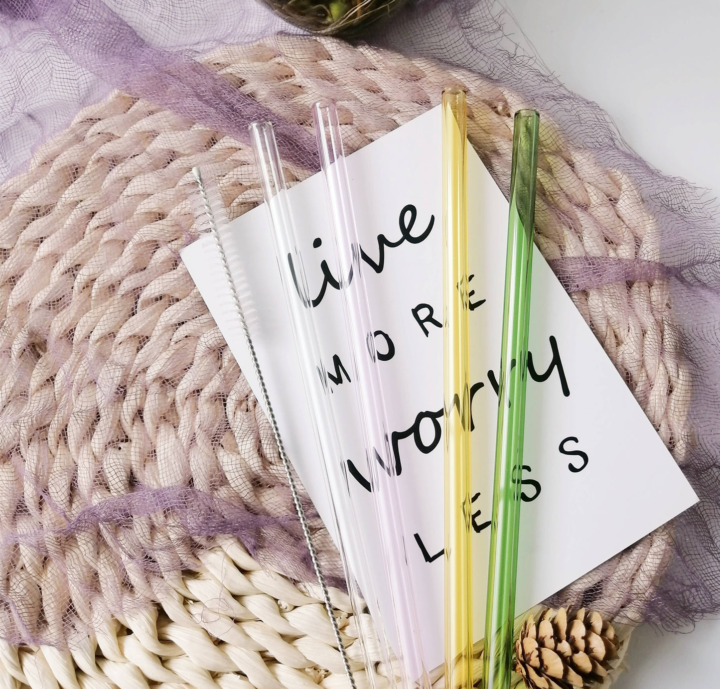 Sostraw & SmartThings - Glass straw - Amber