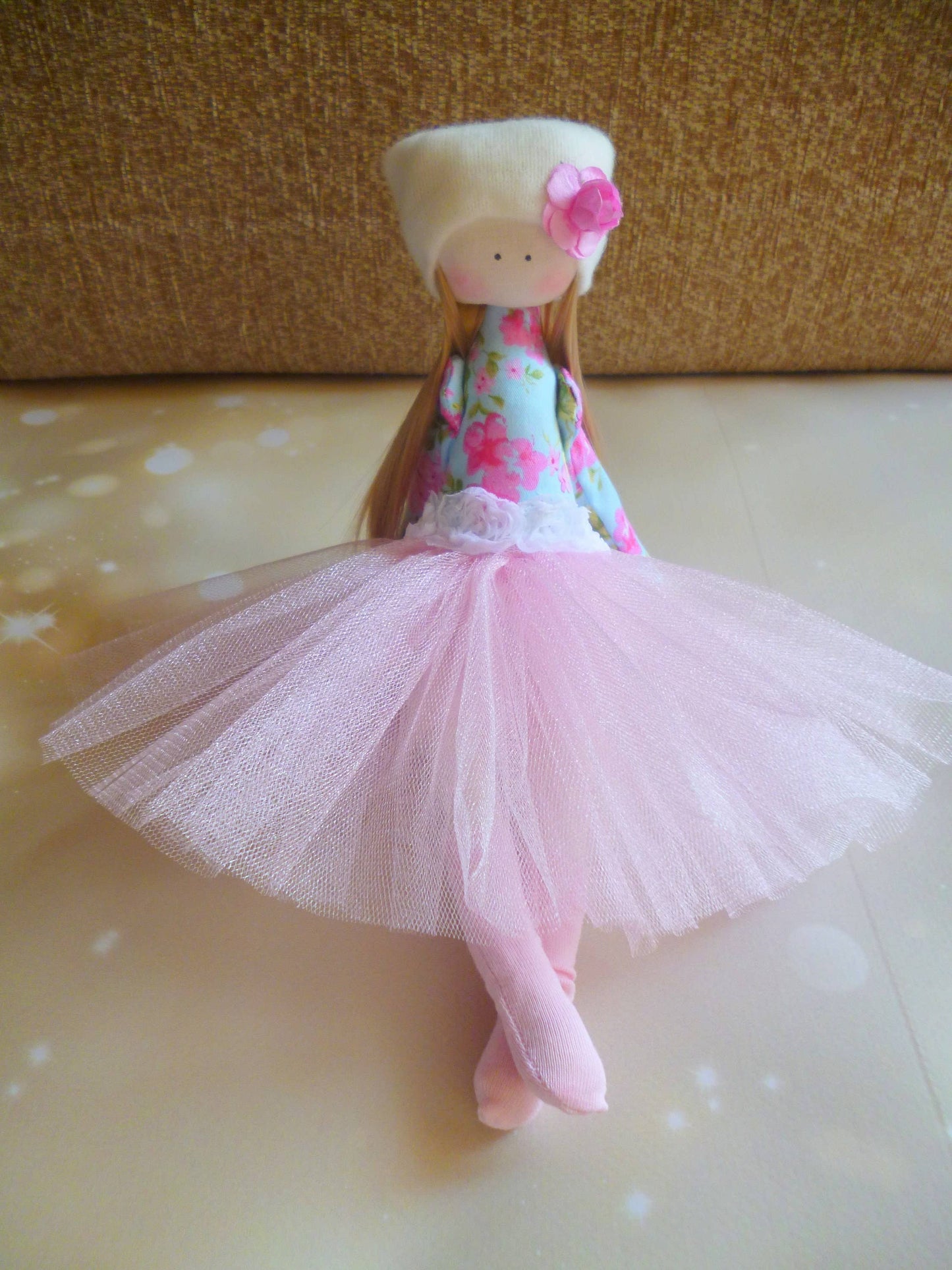 ChernikovaNataliya - Handmade Little Princess Ballerina Textile Doll, Gift