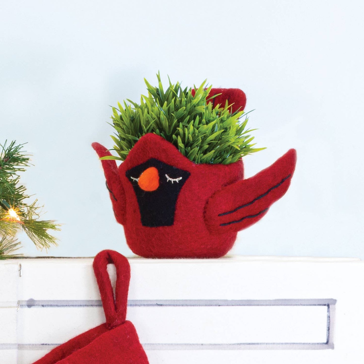dZi Handmade - Cardinal Felt Pot
