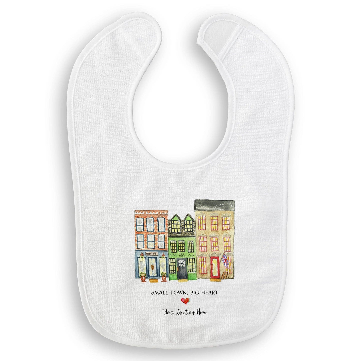 French Graffiti - Small Town Big Heart with Location United Kingdom: White Guest Towel / -