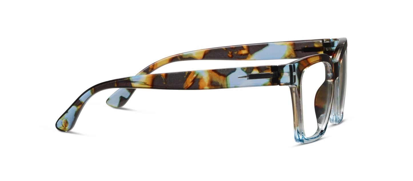 Peepers - Birdie (Blue Light): Peepfetti Tortoise Colorblock / Reading / 1.75