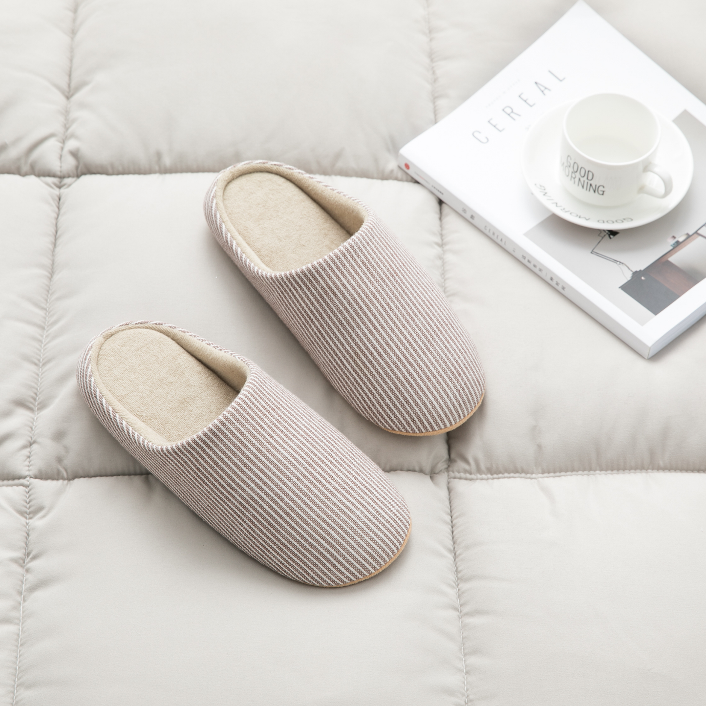 DrifWoo - Women Quiet House Slippers,Family Unisex Shoe LJ001: Tan / M (Size7.5-8)