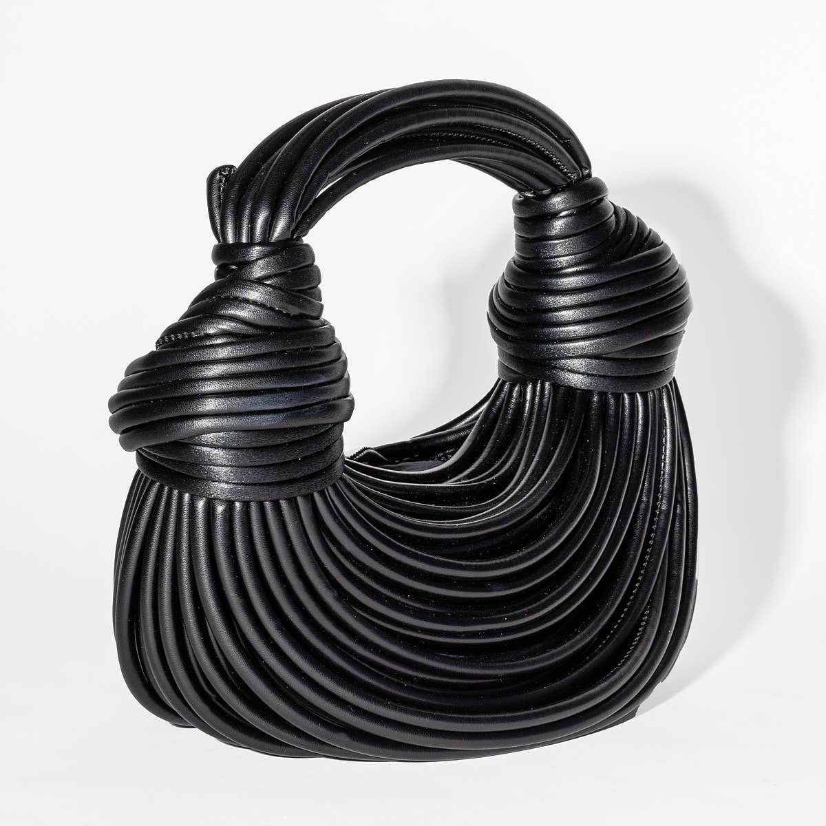 Gypsie Jane - Vegan leather stringy detail handbag: SILVER / ONESIZE