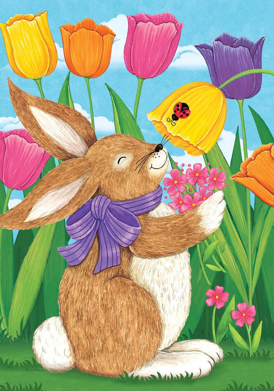 Custom Decor - Tulip Bunnies-FM - 12” x 18”