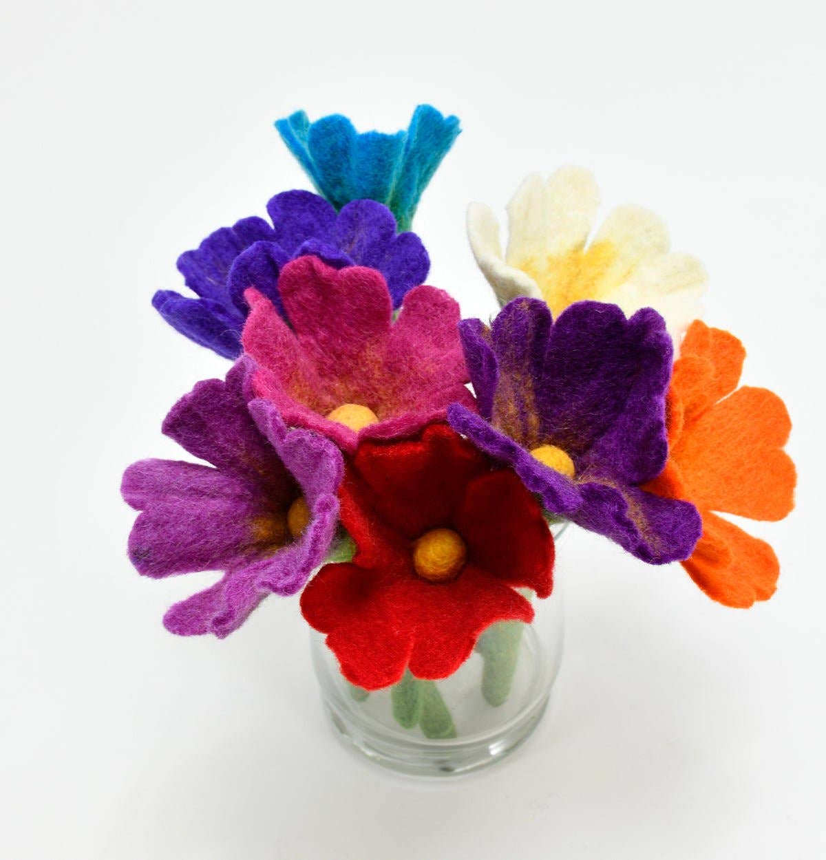 BNB Crafts Inc. - Small Round  Color Stick Flower: Dark Pink