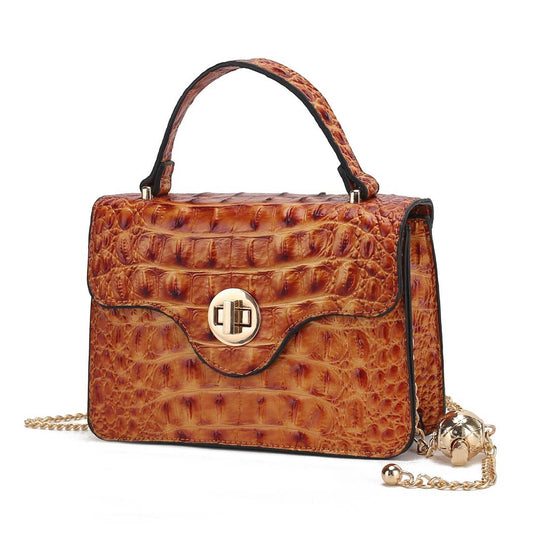 MKF Collection - MKF Mae Women's Mini Crossbody Stylish Vegan Leather Bag.: Brown