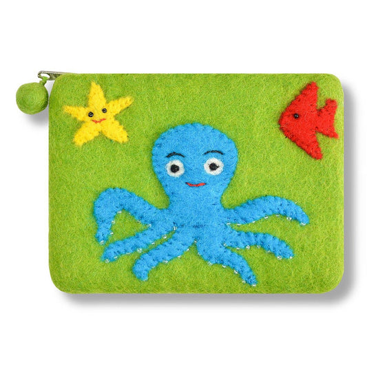 BNB Crafts Inc. - Octopus Design Coin Purse: Green