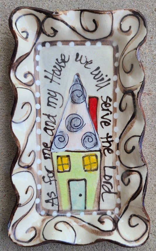 Heartfelt Traditions - Small Rectangle Plate (Swirl As For Me)