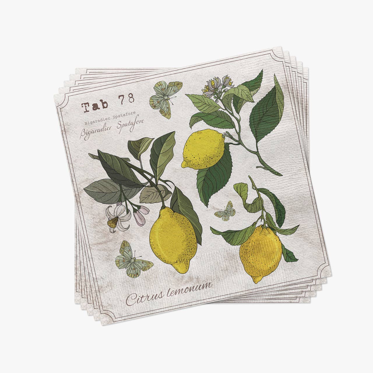 European Excellency - Lemon Botany Cocktail Napkins
