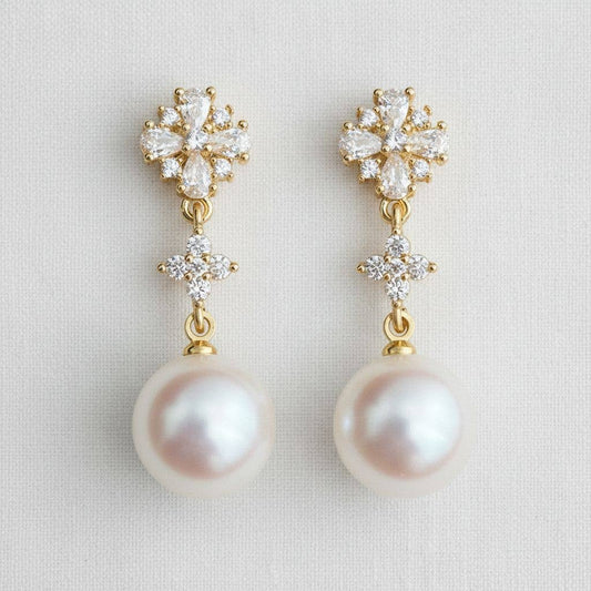 Ellemadera - Floral Aurora Gemstone Drop Earrings