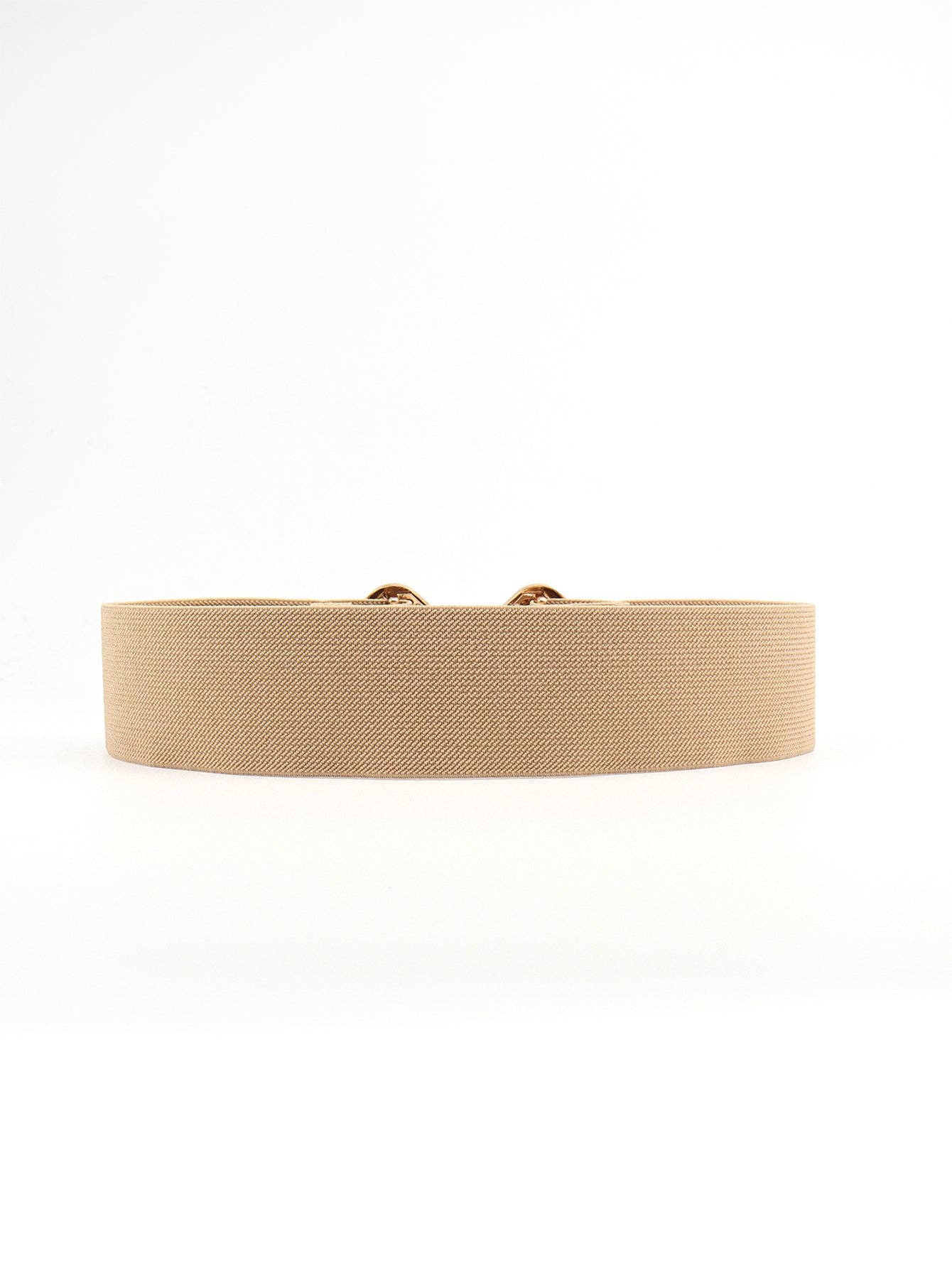 Kustom Kreations Goods - Geometric Buckle Elastic Wide Belt: Ochre / One Size