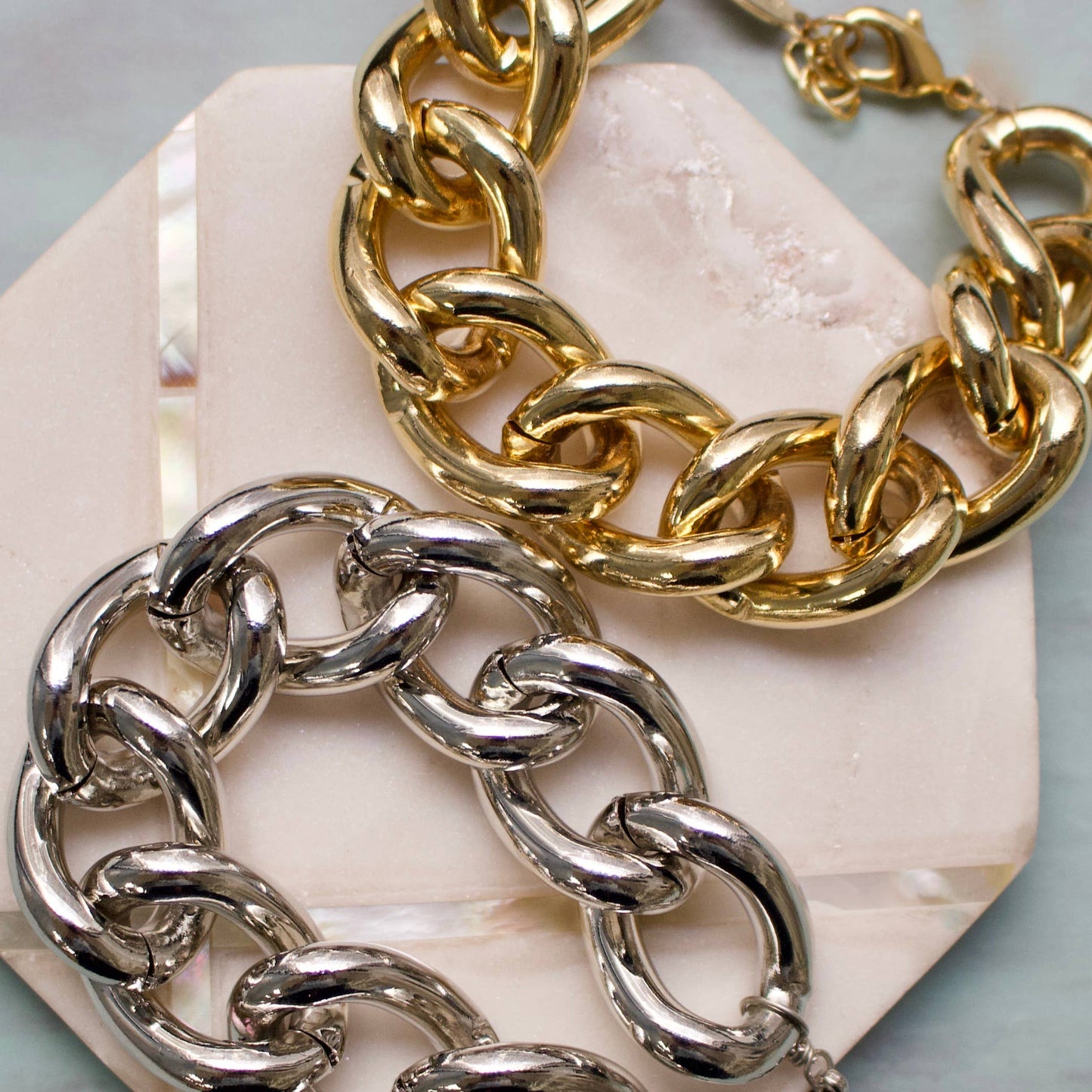 a.v. max - Statement Curb Chain Bracelet: Silver