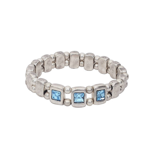 Chanour - Handmade Crystal Pewter Bracelet - 2931
