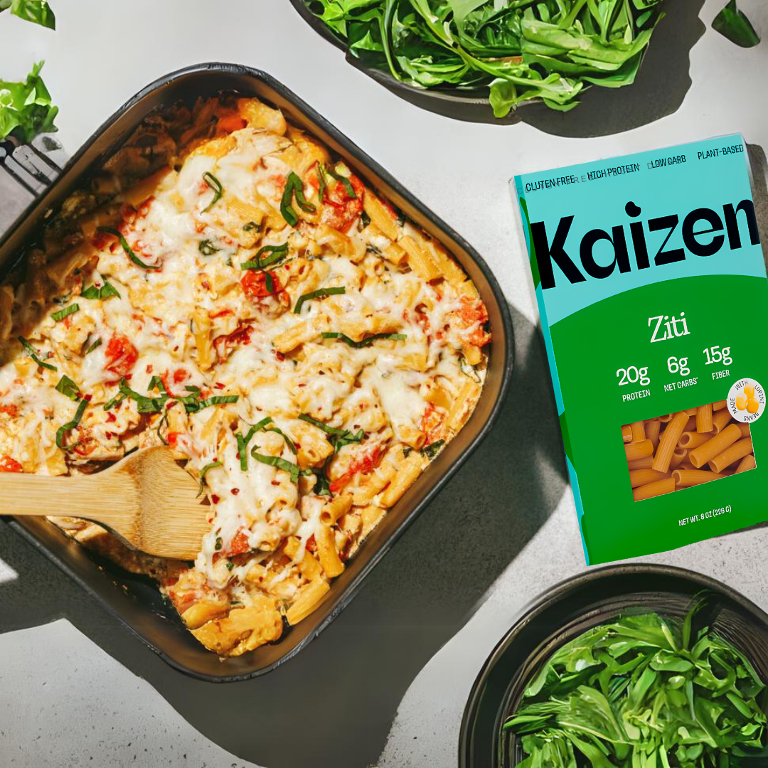Kaizen Food Company - Ziti 6g Net Carb High Protein Pasta - Low Carb, Keto