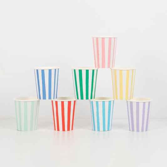 Meri Meri - Mixed Stripe Cups