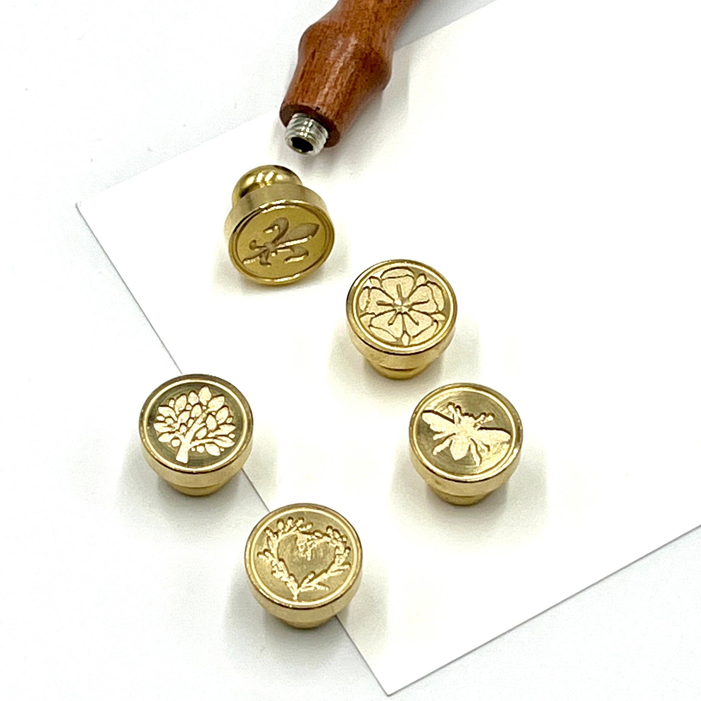 Freund Mayer & Co. - Brass Wax Seal Dies -popular symbols- no handle: Champagne Glasses