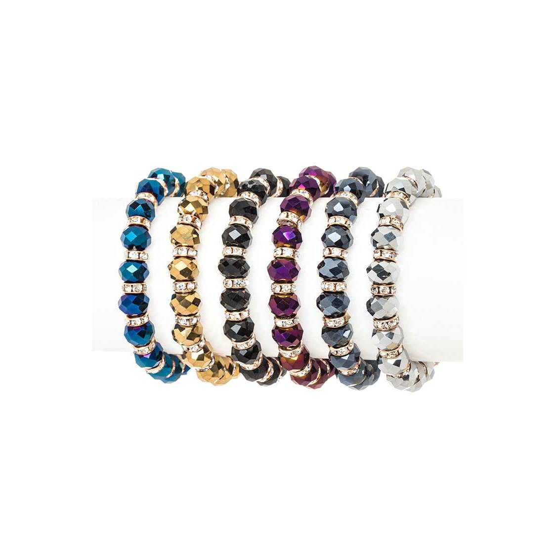Artini Accessories - Mix Crystal Stretch Bracelet Set