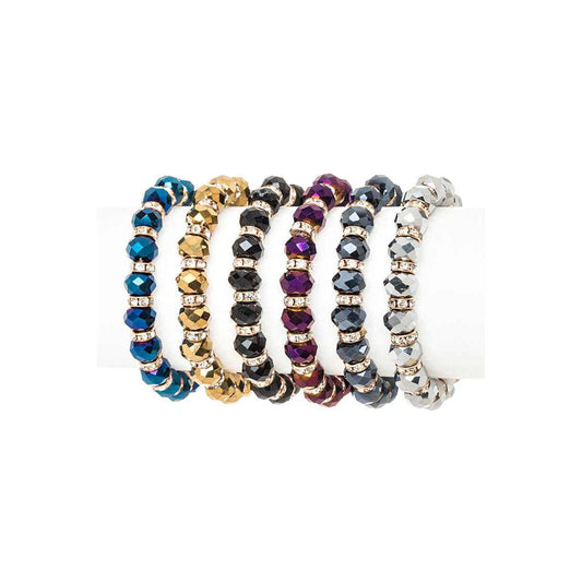 Artini Accessories - Mix Crystal Stretch Bracelet Set